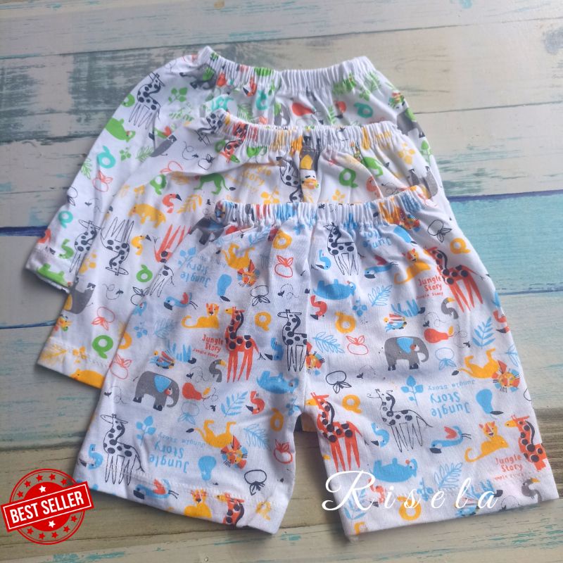 6 PCS Celana Pendek Bayi Usia 2 - 12 Bulan