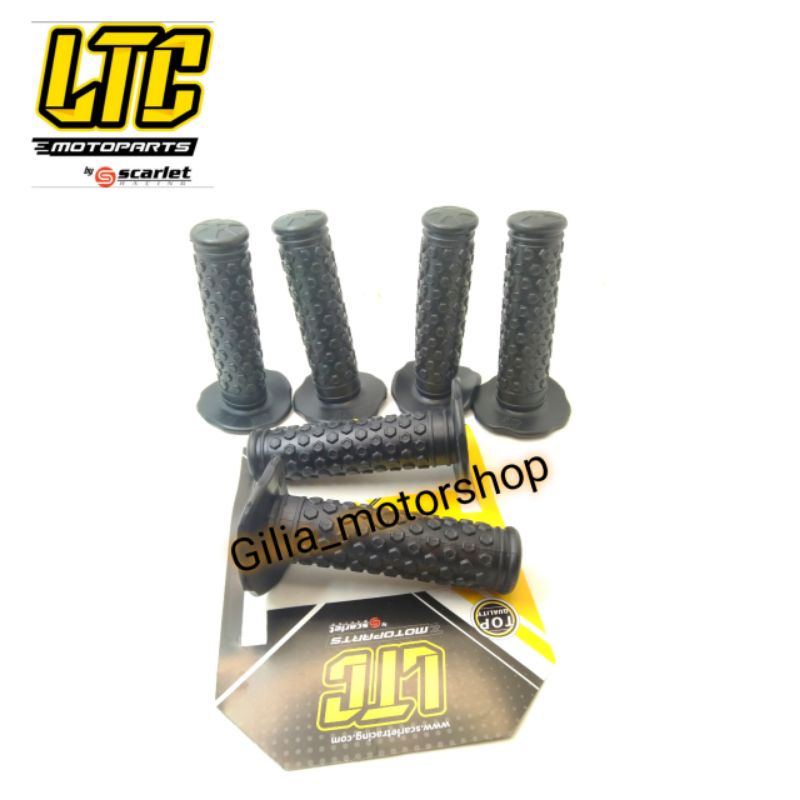 Handgrip bintik 3 dimensi black series LTC Scarlet karet premium universal Motor