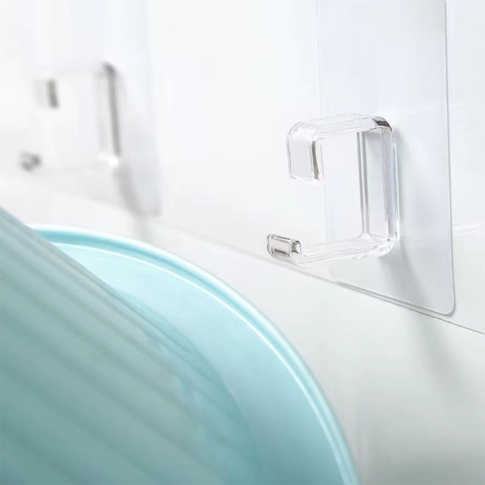 Multifungsi Wastafel Tanpa Jejak Kait Dapur Kamar Mandi Baskom Rak Penyimpanan Wastafel Holder Hook Tahan Lama Kamar Mandi Mulus Gratis Pukulan Kait Yang Dipasang Di Dinding