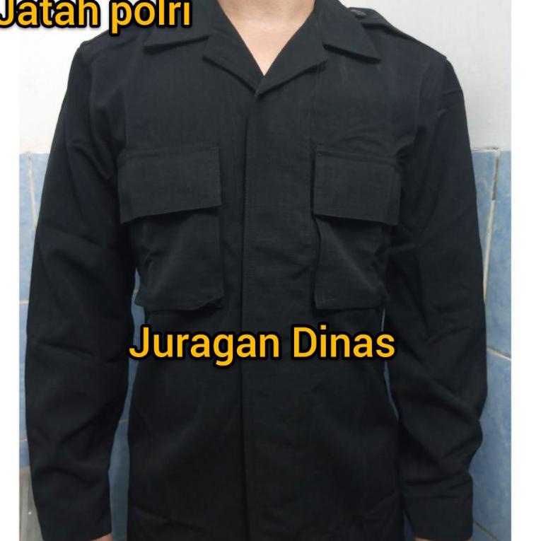 [S-Q2Q] ✉] Atasan baju pdl hitam brimob jatah polri bahan ripstok-murah