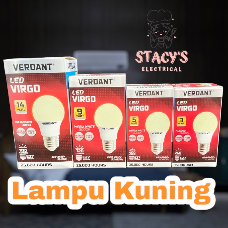 LAMPU VERDANT LED VIRGO CAHAYA KUNING WARMWHITE ALL WATT