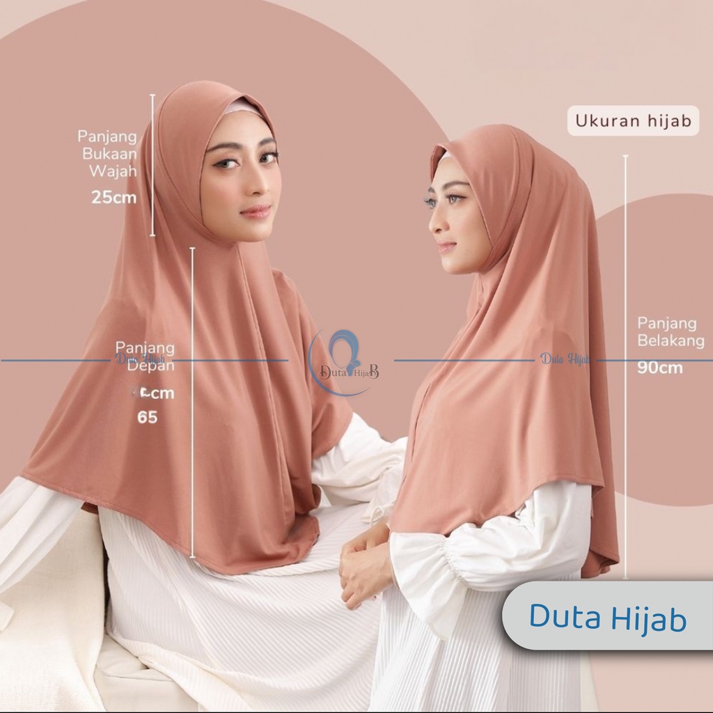 Jilbab Bergo Hamidah Nonpad Jumbo UKuran XL