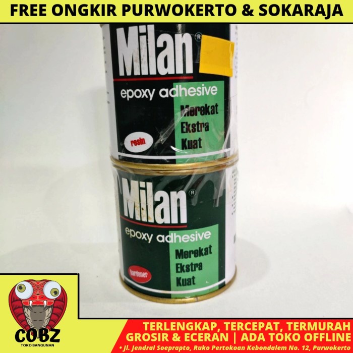 MILAN EPOXY ADHESIVE LEM EPOXY 1/4 KG RESIN + 1/4 KG HARDENER