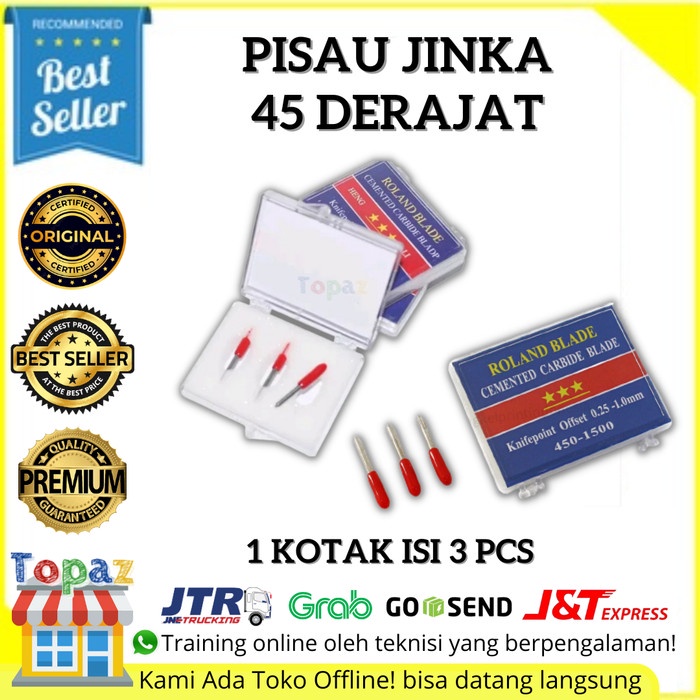 

Art Mata Pisau Mesin Cutting Jinka // Roland Blade 45 Derajat