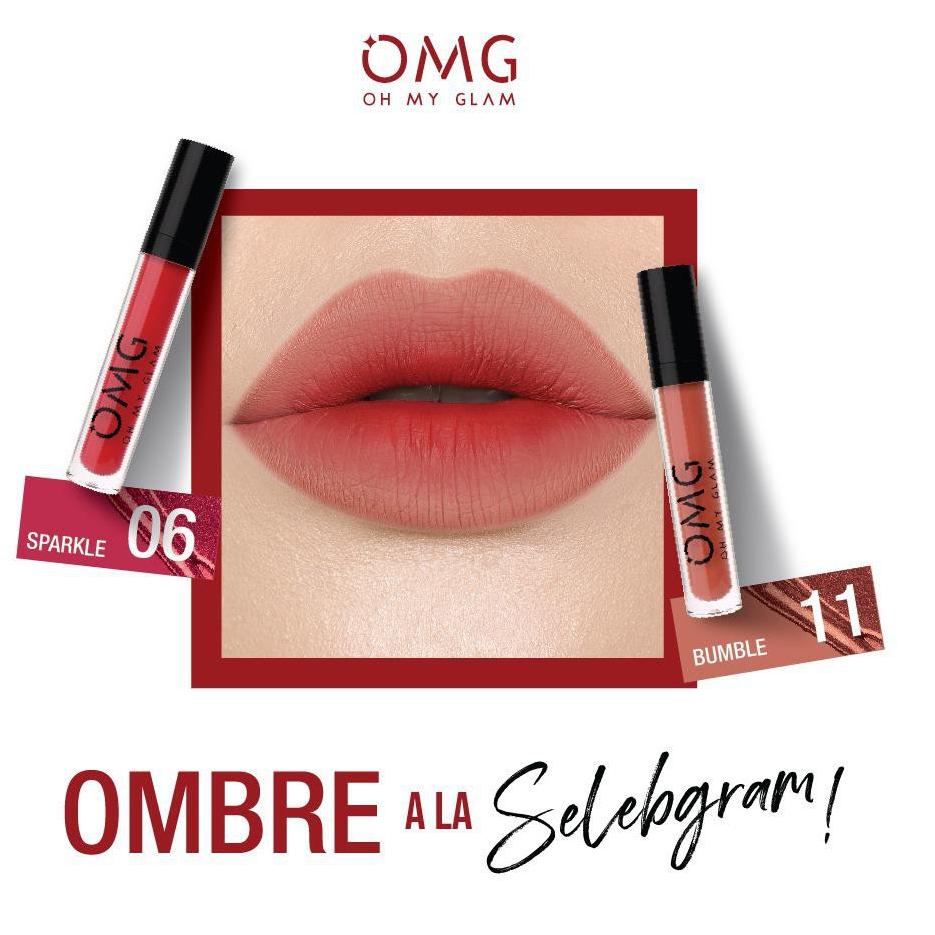 ⇽ OMG OH MY GLAM MATTE KISS LIP CREAM BPOM HALAL - LIPSTICK - LIPSTIK ↣