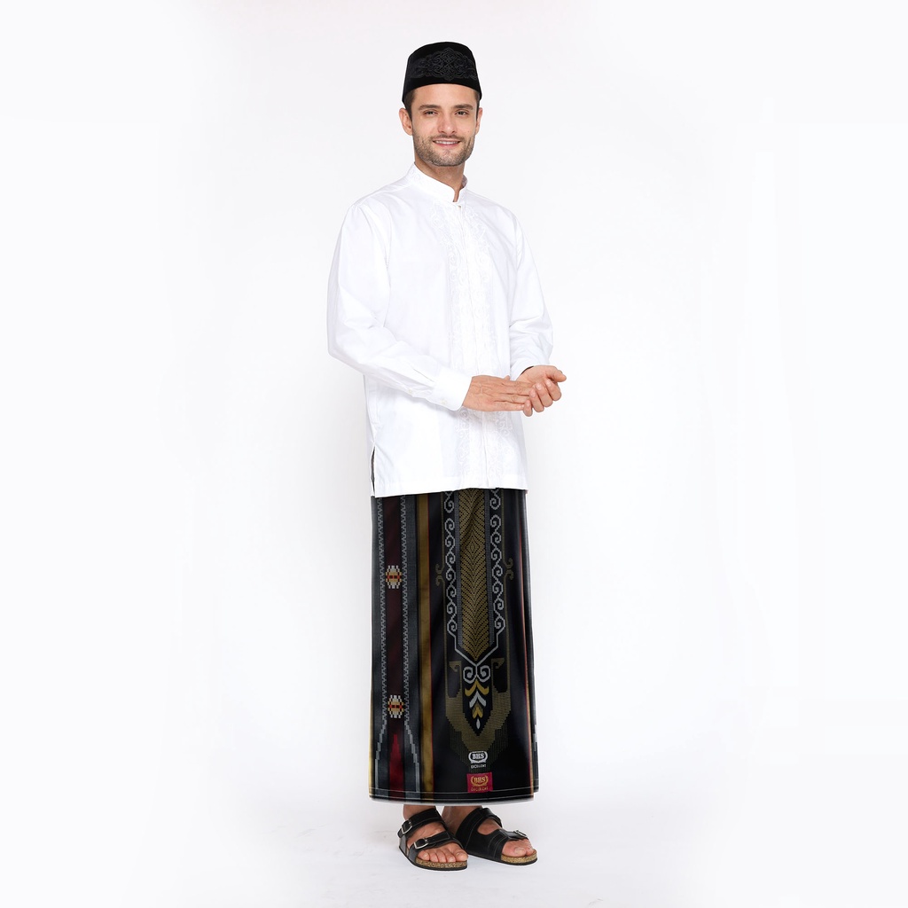 Sarung BHS Excellent Gold Motif SKA Hitam Kuning