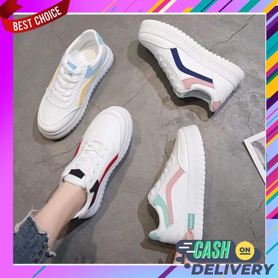 Sneakers Wanita Srs Model Kekinian Sepatu Keren Sekolah Polos Remaja Ootd Dewasa Sneaker Anak Peremp