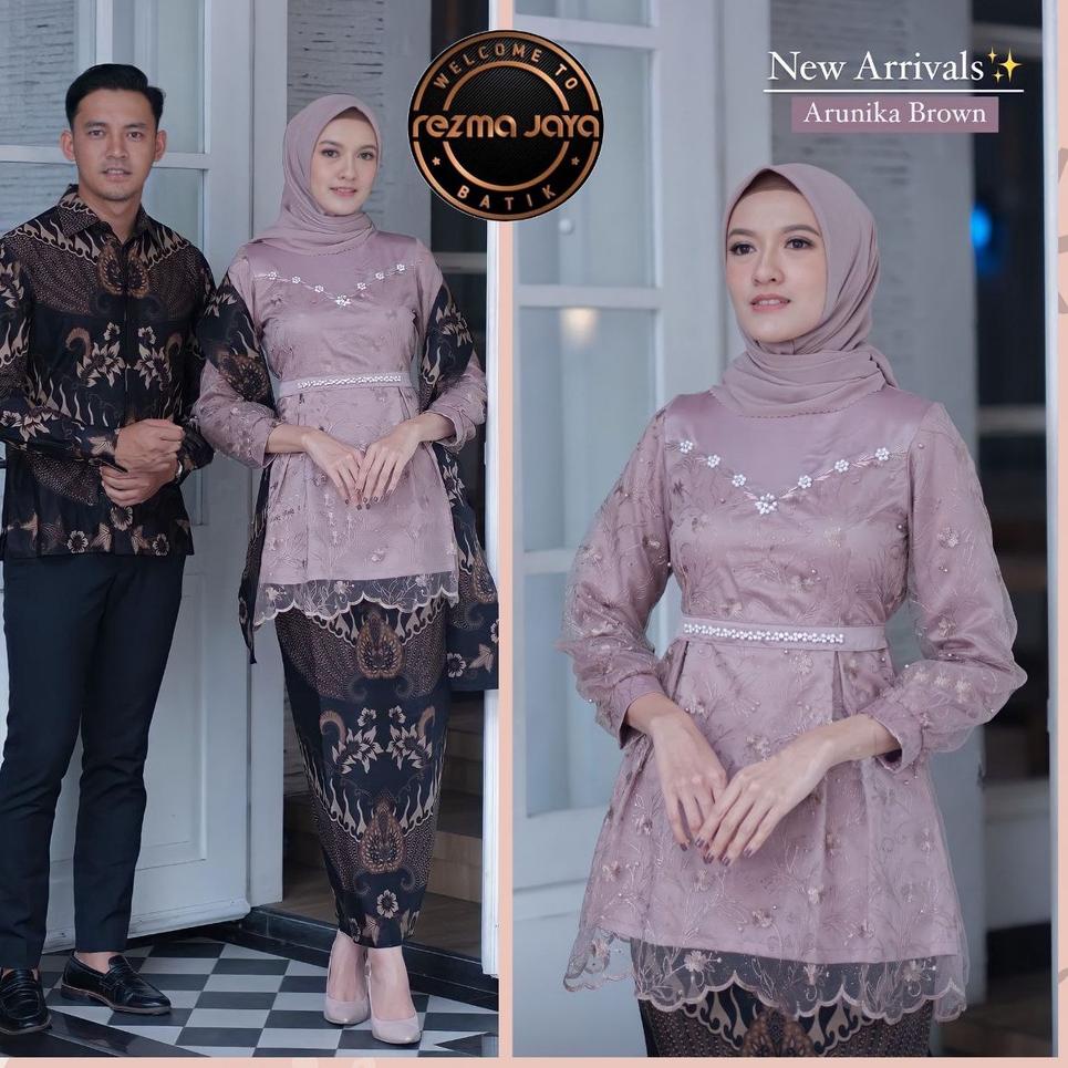 Ready Kebaya Arunika Series Nude KEBAYA MODERN ORIGINAL COUPLE BAJU BATIK ATASAN WANITA BRUKAT WISUD