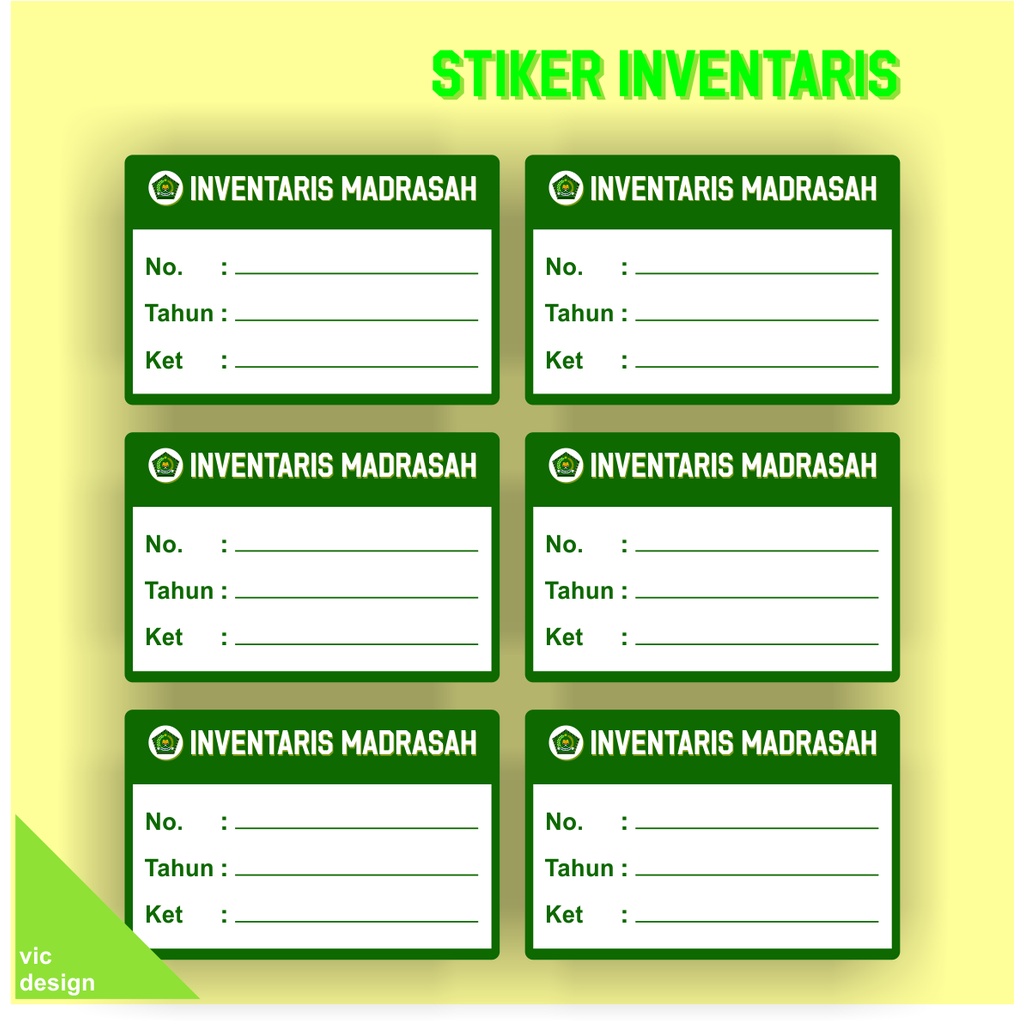 

Stiker Inventaris Madrasah