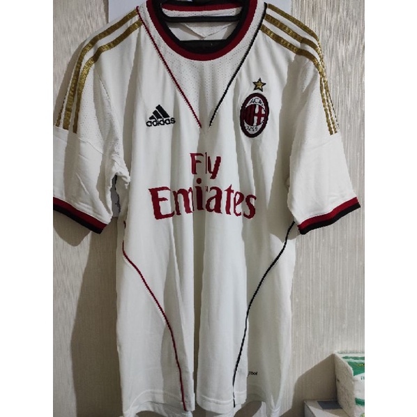 Jersey ori AC Milan Away 2013-2014 Kondisi 99% Like New Adidas ClimaCool