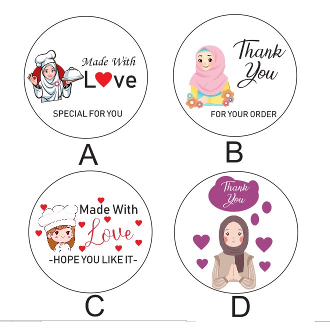 

Sticker thank you isi 10pcs