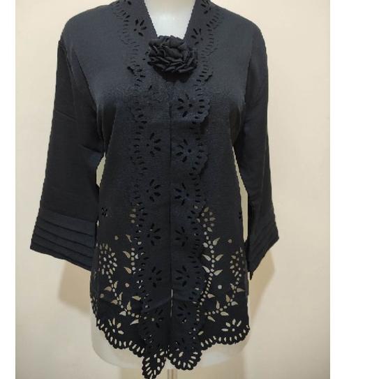 Termurah Atasan Kebaya Encim Modern Warna Hitam / Kebaya Wisuda Moderen Terbaru Jumbo / Kebaya Acara