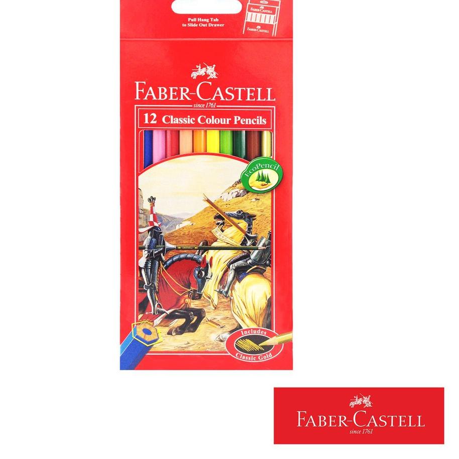 

Terlaris FABER CASTELL 12 CLASSIC COLOUR PENCILS/ PENSIL WARNA FABER CASTELL