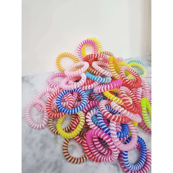 IKAT RAMBUT SPIRAL JUMBO WARNA WARNI TERMURAH