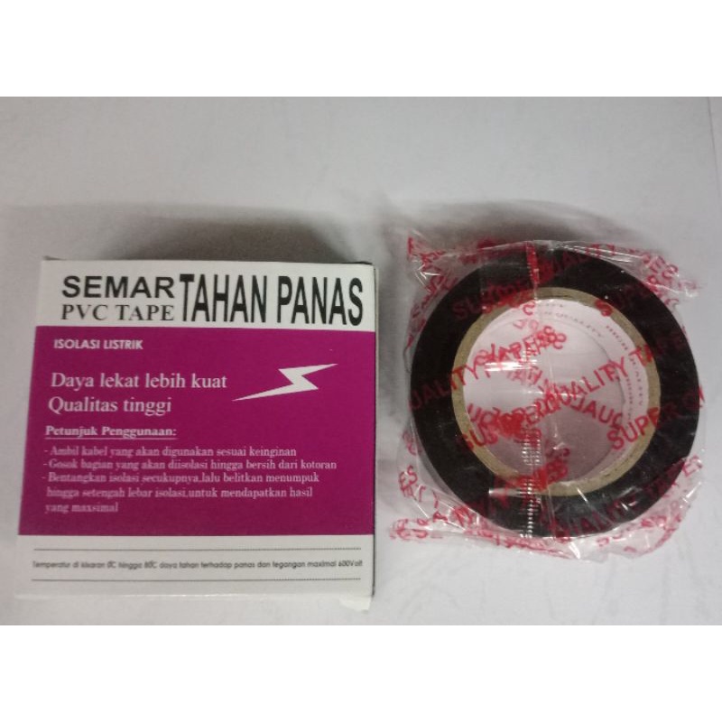 Isolasi Listrik Hitam Semar PVC Tape