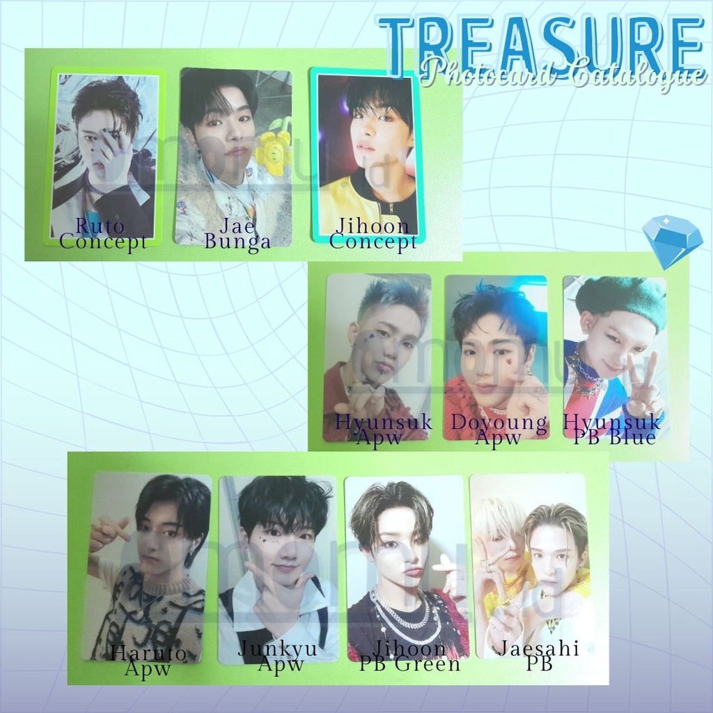 Photocard Treasure - Jihoon Photocard - Haruto Photocard - Hyunsuk Photocard - Treasure Photocard