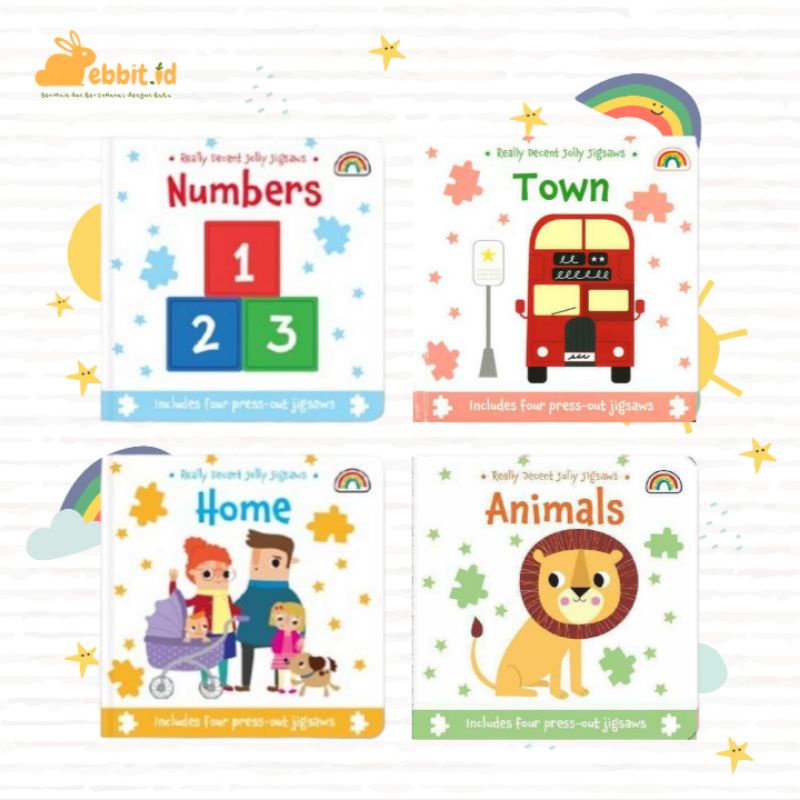 Jigsaw Books : Town / Home / Animals / Numbers
