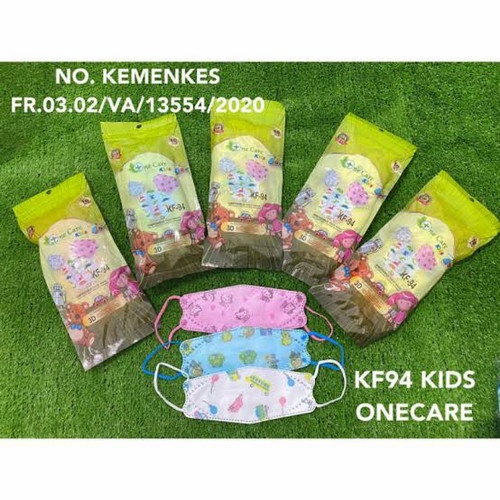 MASKER ANAK KF94 ISI 10PCS ONECARE SACHET KOREA KF 94 NECARE KIDS FACE MASK