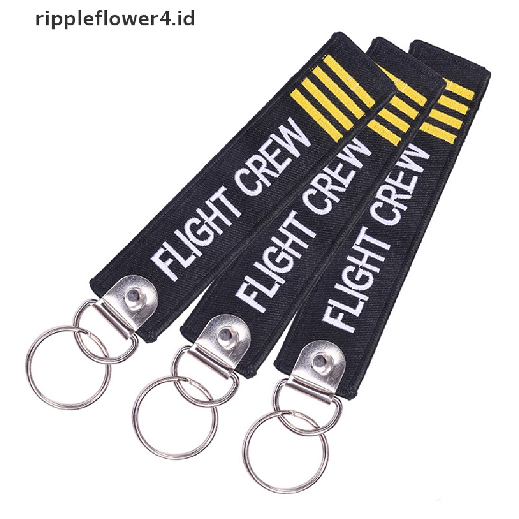 {rippleflower4.id} Gantungan Kunci Perhiasan Bordir Co-Pilot Key Chain Untuk Hadiah Penerbangan Luggage Tag~