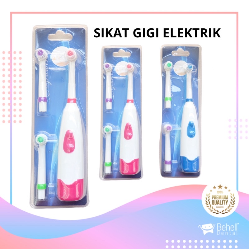 ORI SIKAT GIGI ELEKTRIK ELECTRIC PUTAR  UNTUK BEHEL BEHEL / TIDAK - TOOTH BRUSH ORTHO BEHELLDENTAL