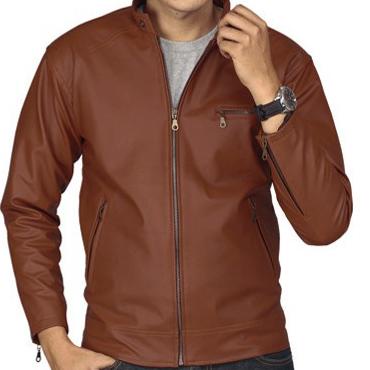 [H-1I ☎] Jaket Kulit Pria Warna Hitam dan Coklat Ukuran M L XL XXL Tahan Air Tahan Angin Elegan Prem