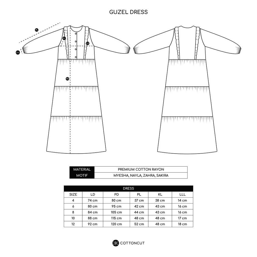 Cottoncut Guzel Dress Kids Dress Anak Perempuan