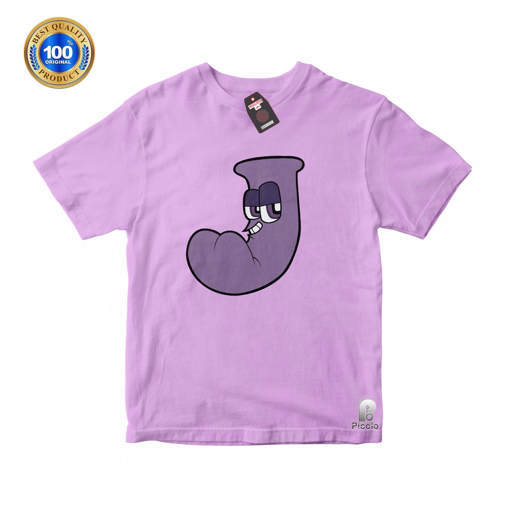 BAJU ANAK KAOS ATASAN ANAK KARAKTER J ALPHABET LORE UNISEX Bahan COTTUN (FREE NAMA)