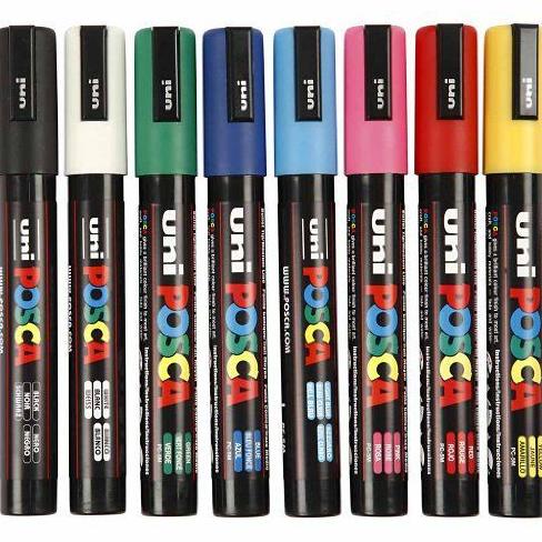 

UNI POSCA PAINT MARKER PC-5M MEDIUM POINT - VARIAN 1 TERLARISS...,,,,,