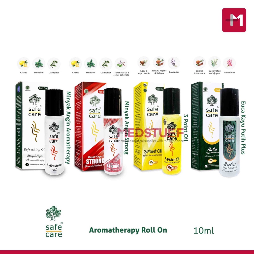 Safe Care 10ml Minyak Angin Aromatherapy Roll On Minyak Angin Aromaterapi Safecare 10ml