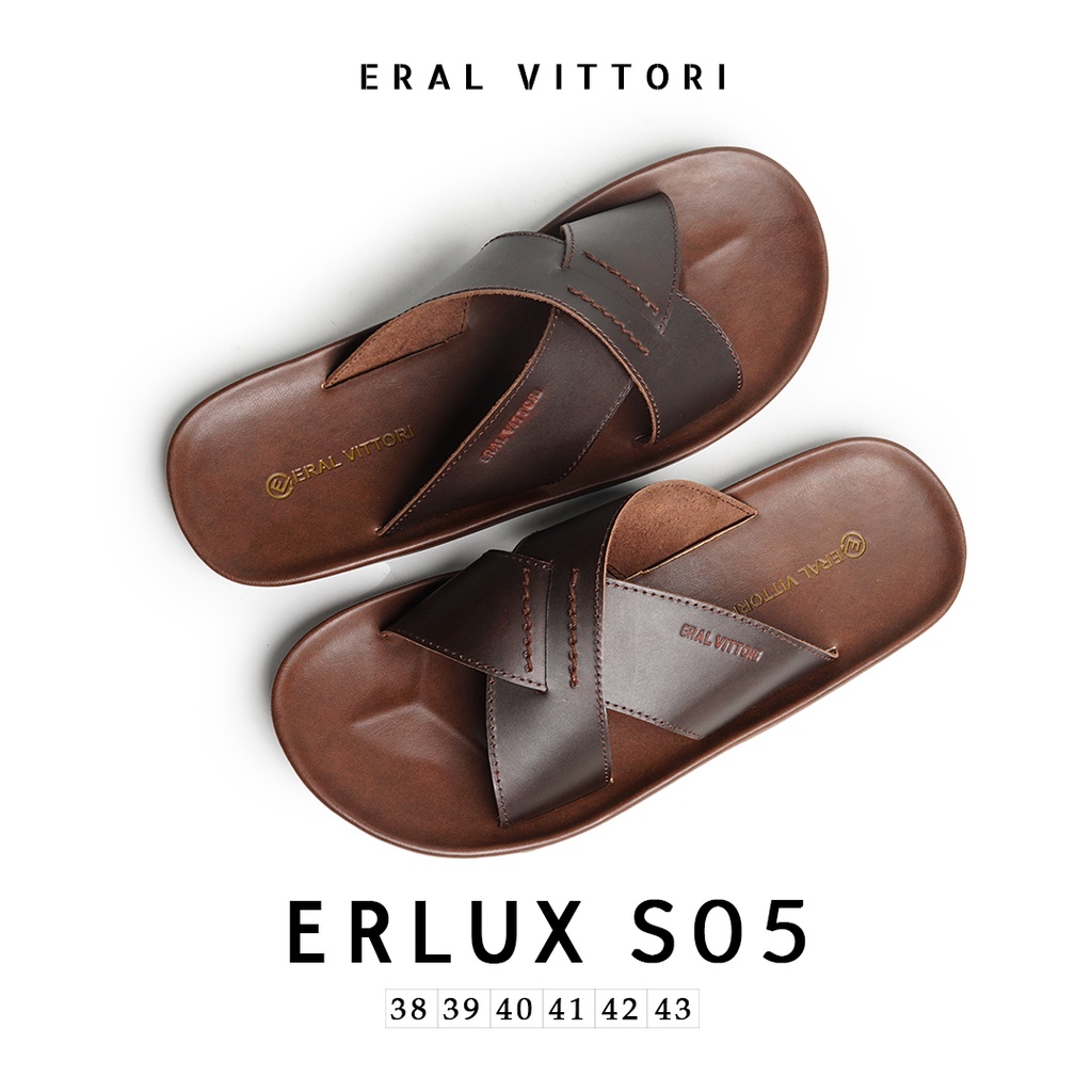 Eral Vittori - Erlux S05 Sandal Kulit Kasual Pria