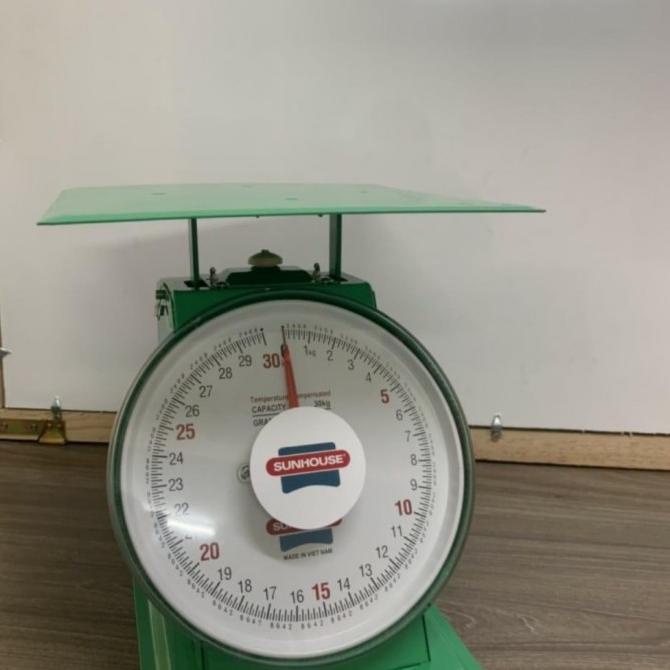 Timbangan Duduk Besi Pegas Jarum Jam 30Kg Sunhouse Stainless Scale