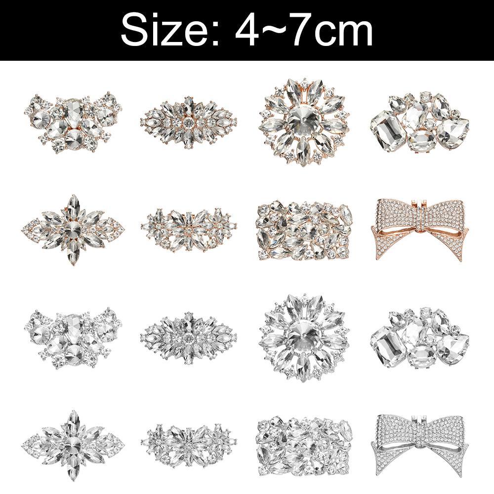 1Pc Shoe Decorations Clip Wedding Bride Shoes High Heel Decorative Charm Buckle Shiny Rhinestone