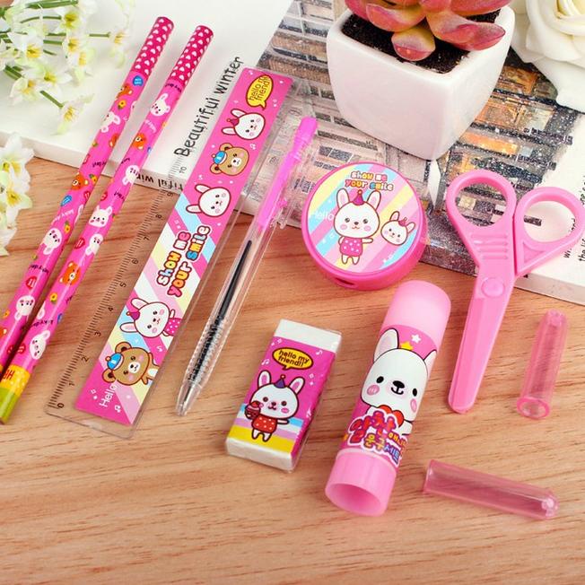 

↑ Set Alat Tulis Anak Kartun 10 in 1 / Korean Cute Stationary Set ➯