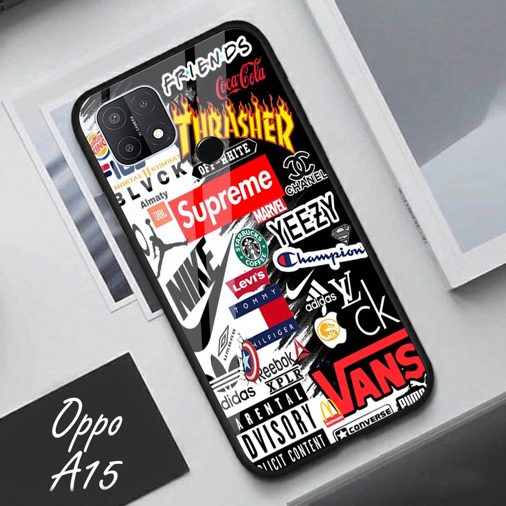 Softcase Glass Kaca OPPO A15 - Case Hp Pelindung Handphone OPPO A15 [A69].