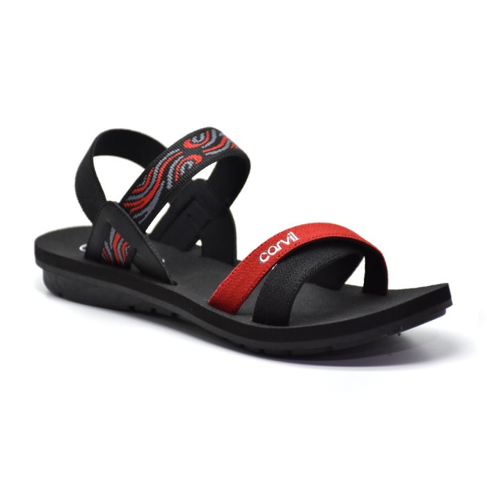 Carvil Zivania Tb Black Red Sandal Gunung Wanita_A9