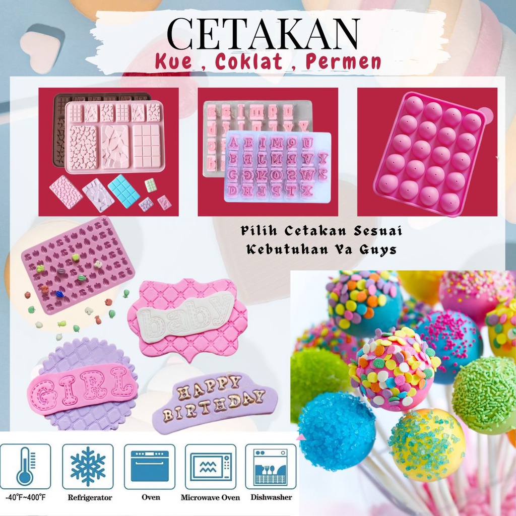 Cetakan Huruf Silikone Abjad ABCD Cetakan Jelly Silikon Motif Buah