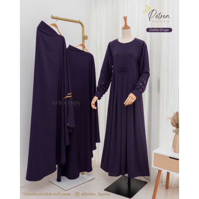 [READY] PETREA GAMIS SET BY AFIFATHIN | GAMIS SET PREMIUM | KHIMAR NON PED | KHIMAR OED ANTEM BUSA |