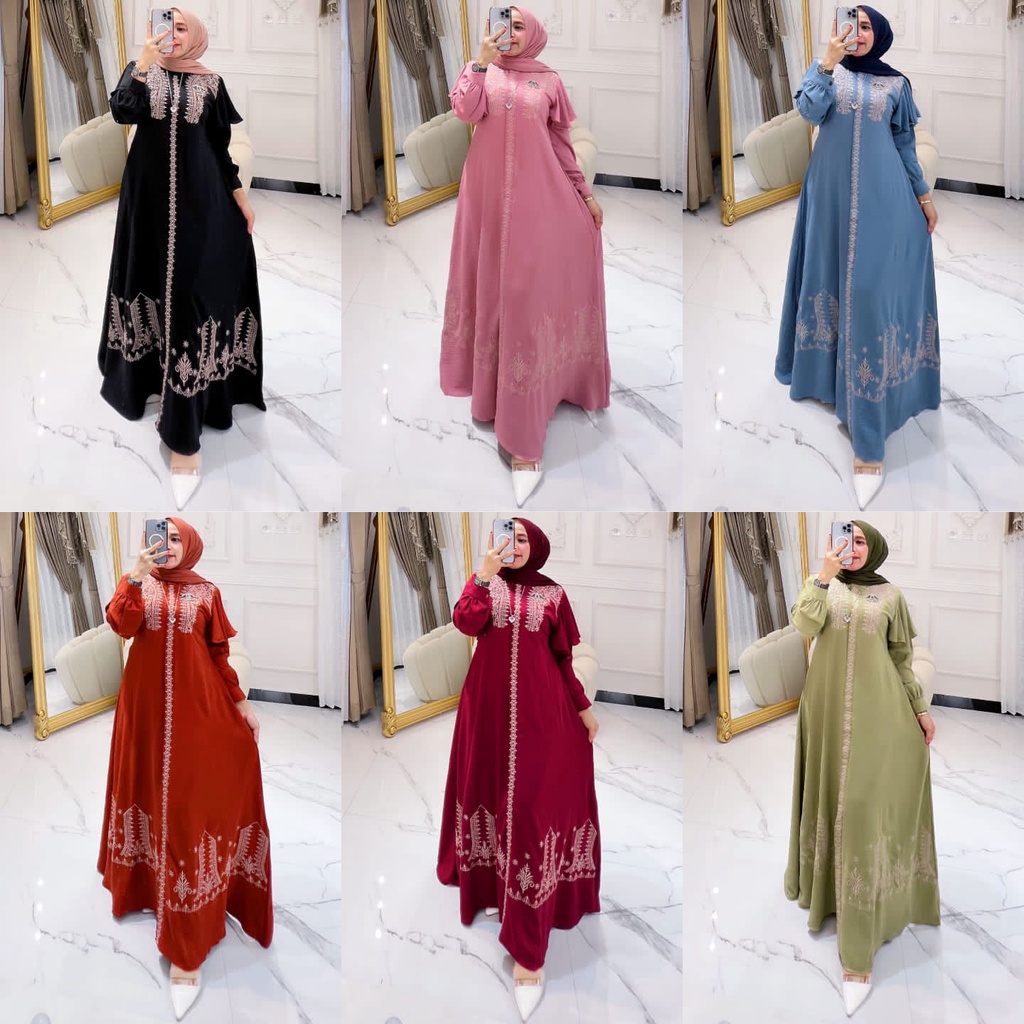 Gamis bordir Maroko etnic voll 2