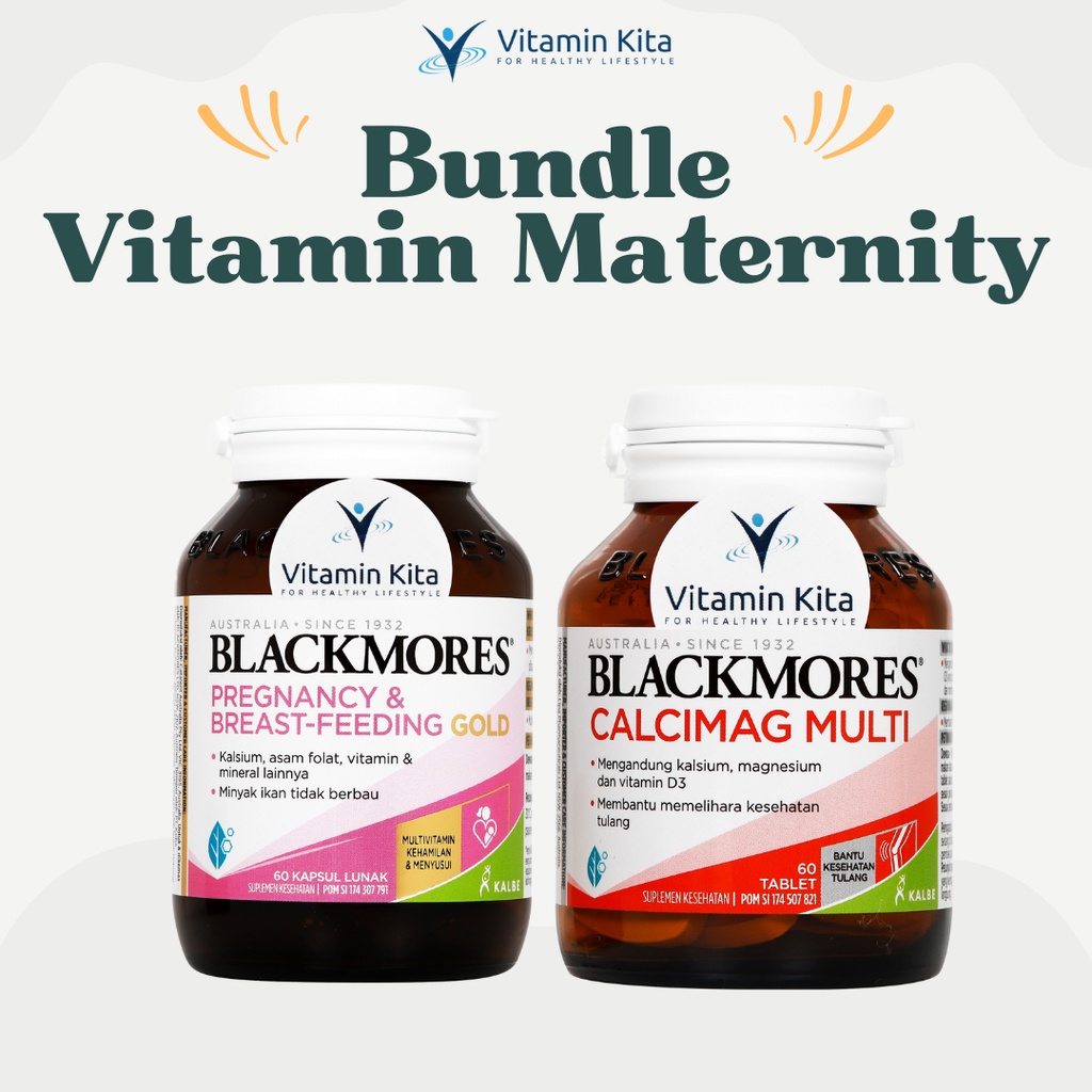 SPECIAL BUNDLE Vitamin Maternity untuk Bumil dan Busui | Blackmores Pregnancy dan Blackmores Calcimag