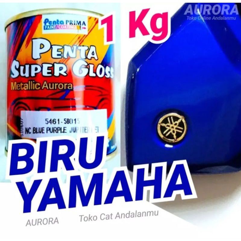 Cat Penta Super Gloss 5461-58015 NC Blue Purple Jupiter Met 1kg Biru Yamaha Jupiter Metalik Biru Tua