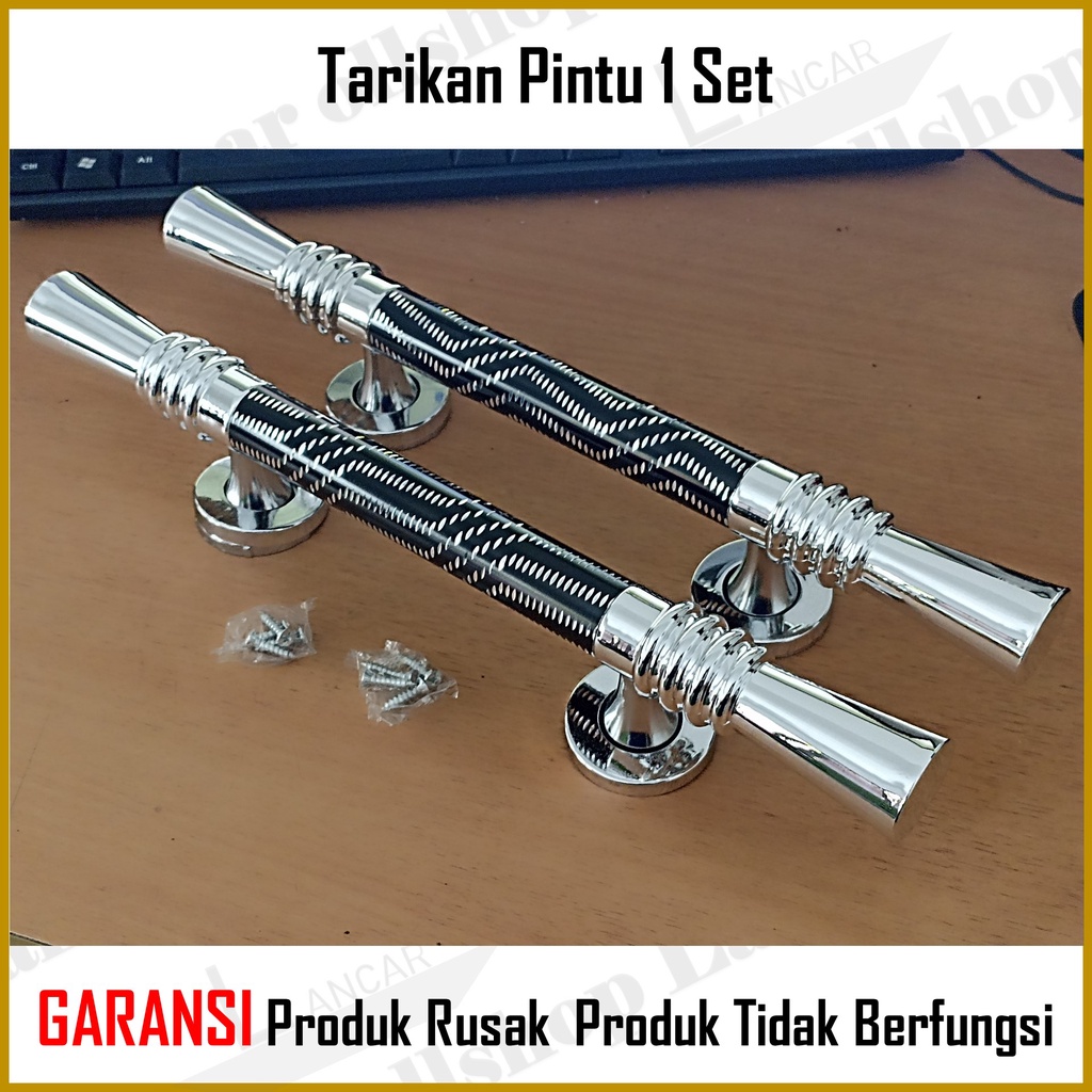 Tarikan Pegangan Gagang Pintu Rumah Sisik Hitam 1 Set / Handle Pintu Rumah 35 Cm Murah Minimalis Tarikan Pintu Pull Gagang Pintu Awet Murah