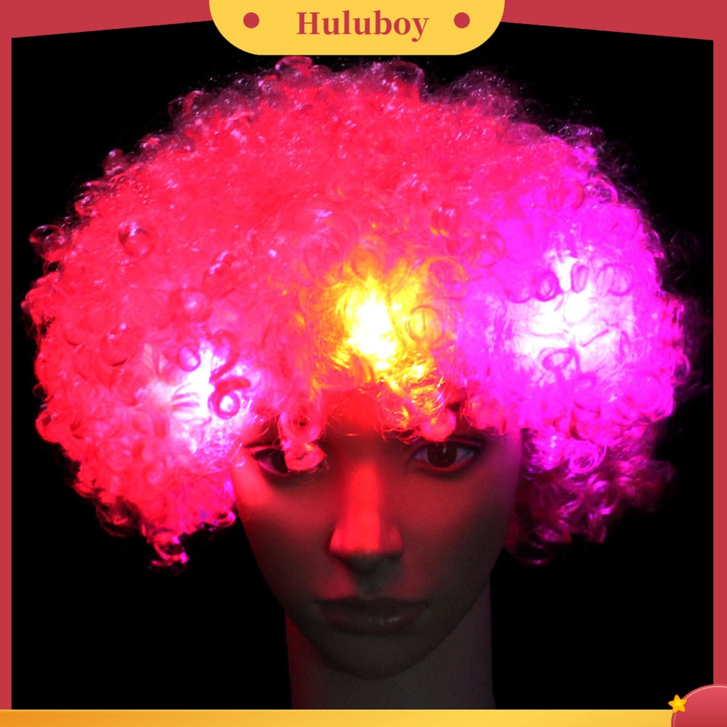 Wig Rambut Hewan Peliharaan Dengan Lampu LED Warna-Warni Untuk Pesta