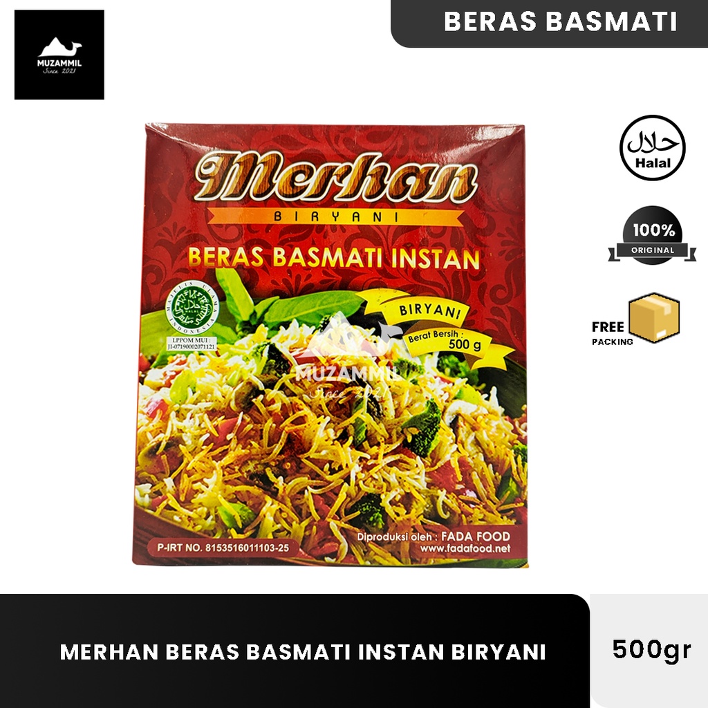 

Merhan 500gr Beras Basmati dengan Bumbu Nasi Kabuli Mandi Kabsah Biryani Spices Instan