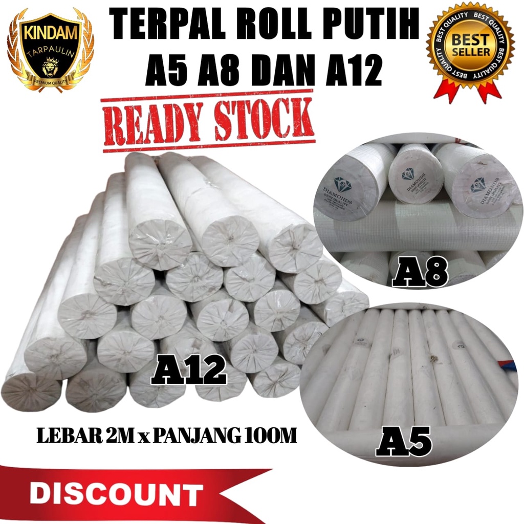 TERPAL ROLL PUTIH A20 A12 A8 A5 KANDANG AYAM DAN ATAP PREMIUM QUALITY KOREA