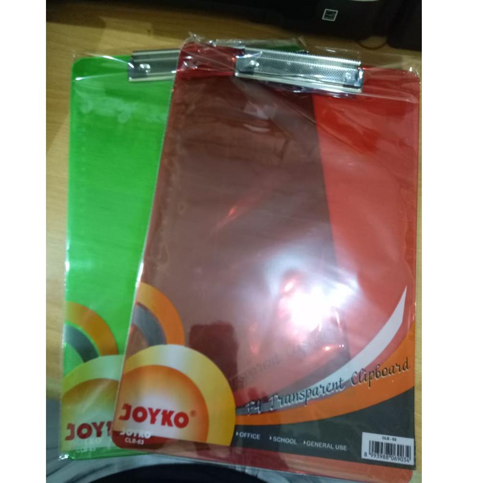 

ヲ JOYKO - clb-63 clip board - papan jalan alas tulis trans - pcs ゞ