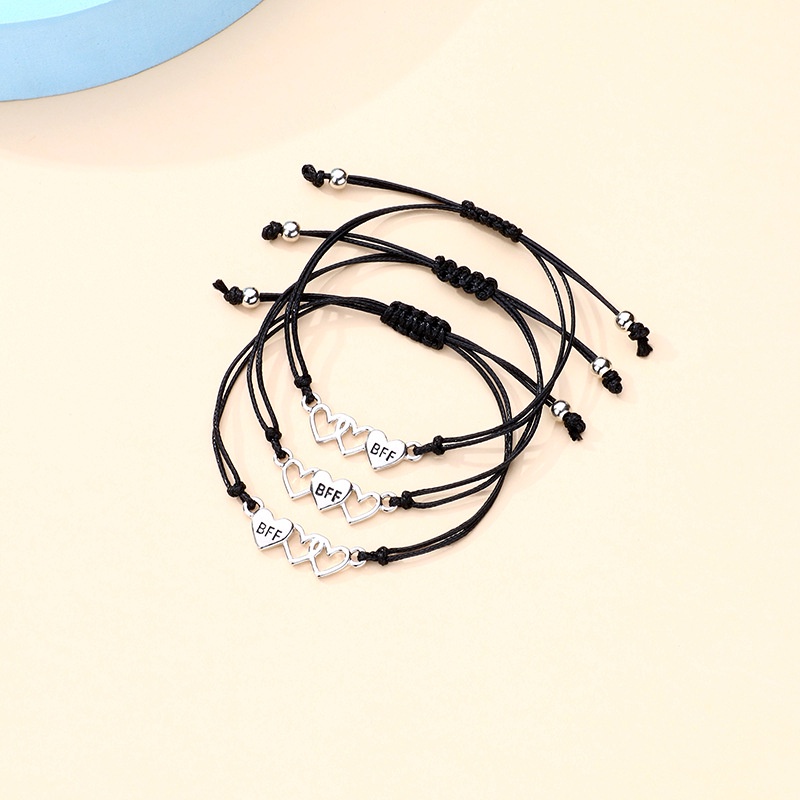 Fashion 3pak magnet Gelang Pasangan Cinta Gelang Eropa Dan Amerika Serikat Sederhana adjustable handmade wax wire preparation couple gift [ZXL]