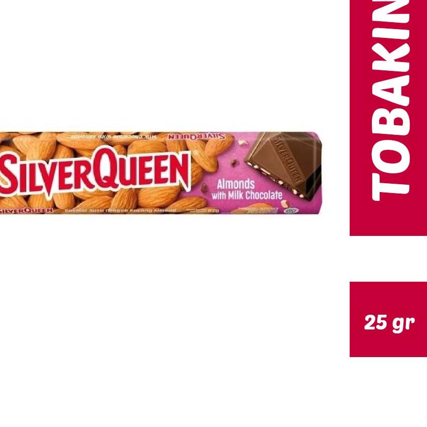

Original Silverqueen Almond Milk Chocolate 25gr Silver queen