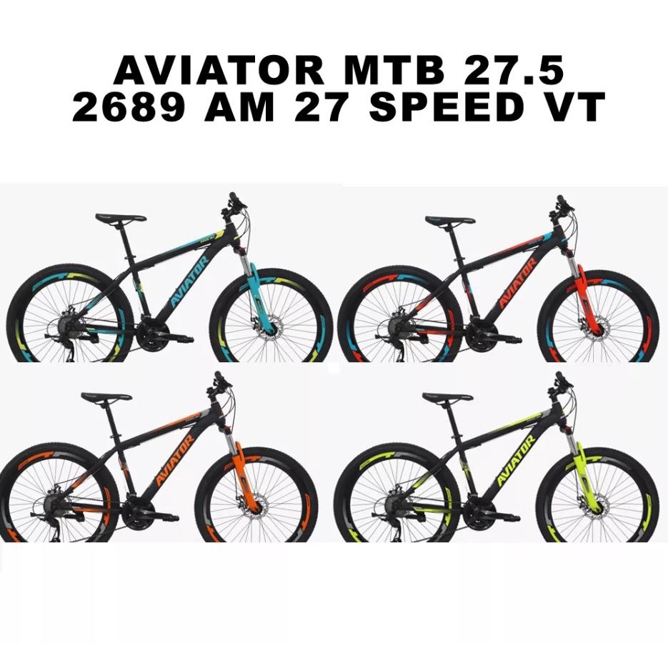Sepeda Gunung Mountain Bike Aviator MTB 2689 27,5" AM VT 27sp