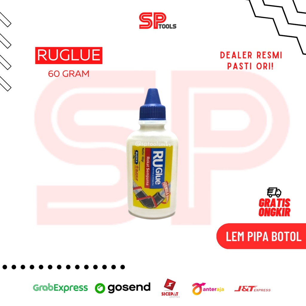 Jual LEM PIPA RUGLUE / RU GLUE BOTOL PVC 60G 60 GRAM | Shopee Indonesia