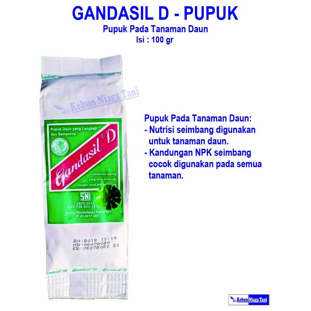 Jual Pupuk Gandasil D Gr Pupuk Daun Shopee Indonesia